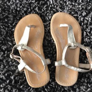 Olukai gold sandals
